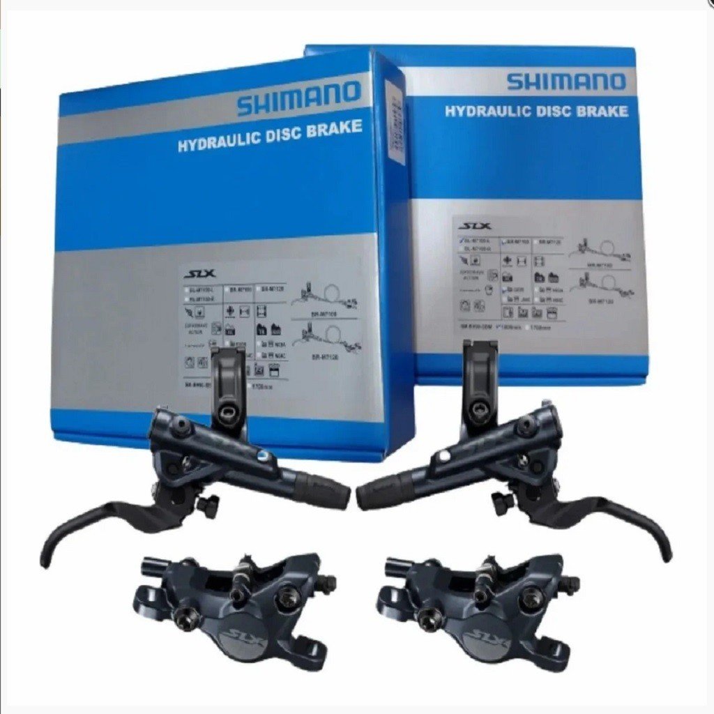 FREIO DISCO DEORE SLX M7100/BR 2 PISTÕES PAR ( PRODUTO ORIGINAL )