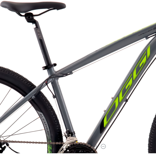 Bicicleta 29 Oggi Hacker Sport 21v - Cinza/Verde 19 Cinza / Verde