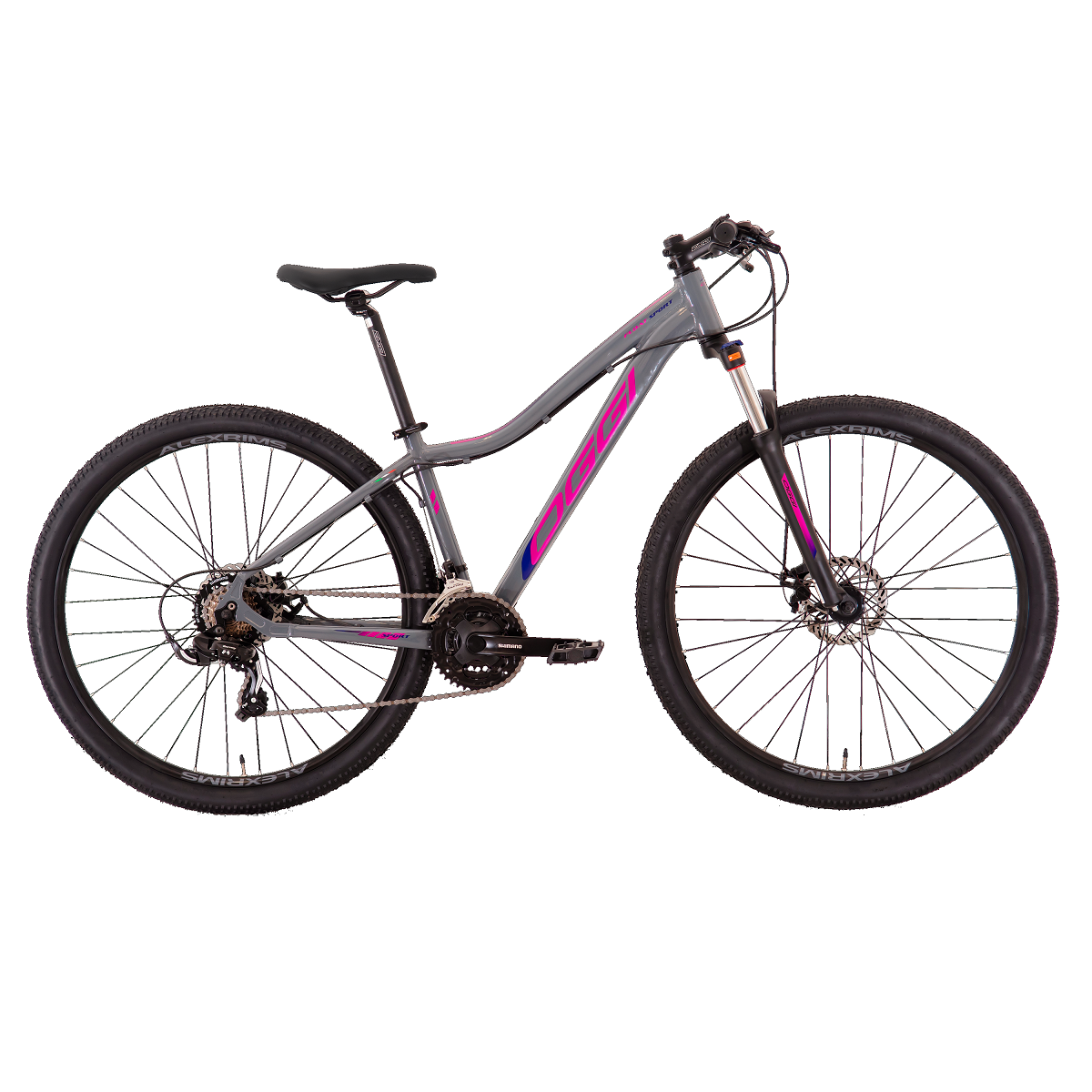 BICICLETA 29 OGGI FLOAT SPORT 21V Cinza / Rosa / Azul-15 Cinza / Rosa